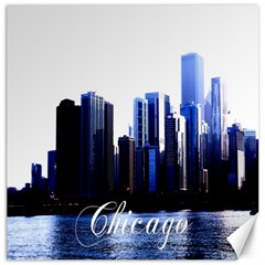 Abstract Of Downtown Chicago Effects Canvas 16  X 16   by Simbadda