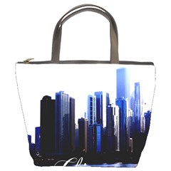 Abstract Of Downtown Chicago Effects Bucket Bags by Simbadda