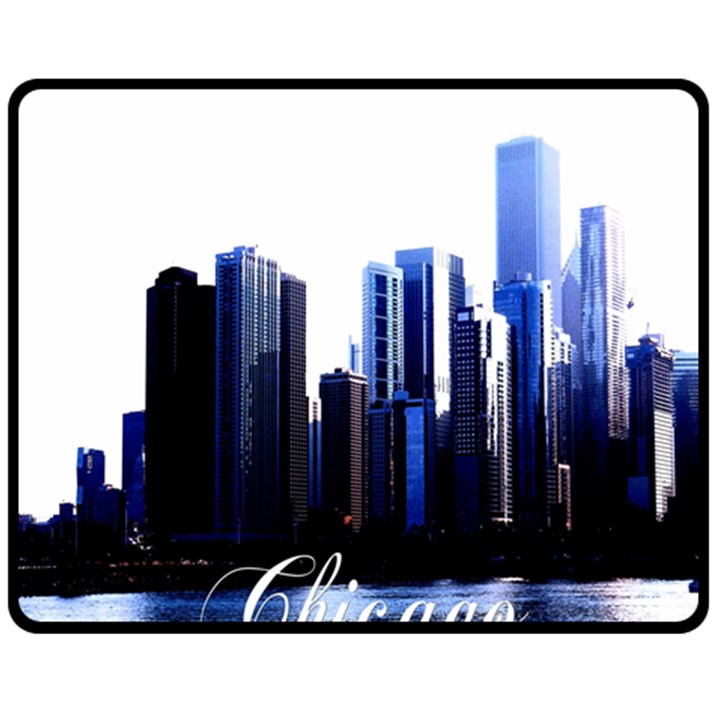 Abstract Of Downtown Chicago Effects Fleece Blanket (Medium) 