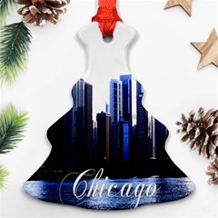 Abstract Of Downtown Chicago Effects Ornament (christmas Tree)  by Simbadda