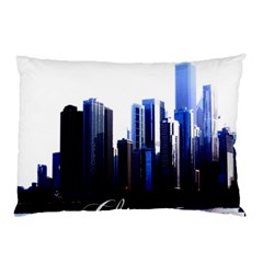 Abstract Of Downtown Chicago Effects Pillow Case (two Sides) by Simbadda