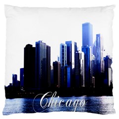 Abstract Of Downtown Chicago Effects Large Cushion Case (one Side) by Simbadda