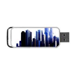 Abstract Of Downtown Chicago Effects Portable Usb Flash (two Sides) by Simbadda