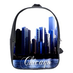 Abstract Of Downtown Chicago Effects School Bags (xl)  by Simbadda