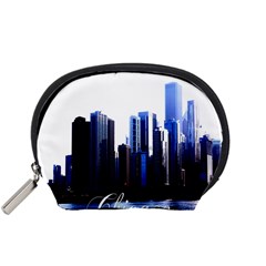 Abstract Of Downtown Chicago Effects Accessory Pouches (small)  by Simbadda