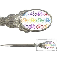 Rainbow Colors Bright Colorful Bicycles Wallpaper Background Letter Openers by Simbadda