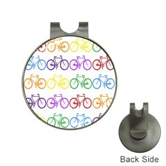 Rainbow Colors Bright Colorful Bicycles Wallpaper Background Hat Clips With Golf Markers by Simbadda