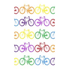 Rainbow Colors Bright Colorful Bicycles Wallpaper Background Shower Curtain 48  X 72  (small)  by Simbadda