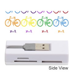 Rainbow Colors Bright Colorful Bicycles Wallpaper Background Memory Card Reader (stick)  by Simbadda