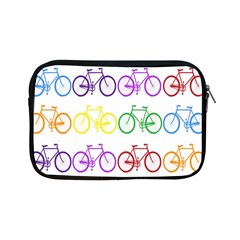 Rainbow Colors Bright Colorful Bicycles Wallpaper Background Apple Ipad Mini Zipper Cases by Simbadda