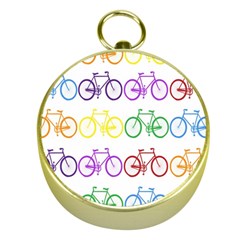 Rainbow Colors Bright Colorful Bicycles Wallpaper Background Gold Compasses by Simbadda