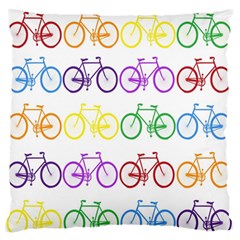 Rainbow Colors Bright Colorful Bicycles Wallpaper Background Standard Flano Cushion Case (one Side) by Simbadda