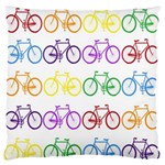 Rainbow Colors Bright Colorful Bicycles Wallpaper Background Large Flano Cushion Case (One Side) Front