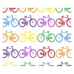 Rainbow Colors Bright Colorful Bicycles Wallpaper Background Double Sided Flano Blanket (small)  by Simbadda