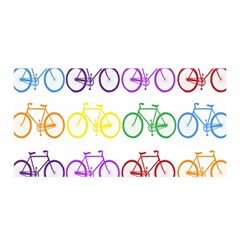 Rainbow Colors Bright Colorful Bicycles Wallpaper Background Satin Wrap by Simbadda