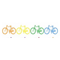 Rainbow Colors Bright Colorful Bicycles Wallpaper Background Satin Scarf (oblong) by Simbadda