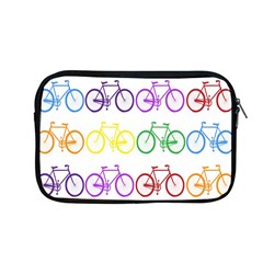 Rainbow Colors Bright Colorful Bicycles Wallpaper Background Apple Macbook Pro 13  Zipper Case by Simbadda