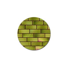 Modern Green Bricks Background Image Golf Ball Marker (4 Pack) by Simbadda