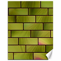 Modern Green Bricks Background Image Canvas 12  X 16   by Simbadda