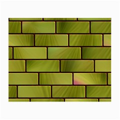 Modern Green Bricks Background Image Small Glasses Cloth (2-side) by Simbadda