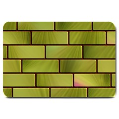 Modern Green Bricks Background Image Large Doormat  by Simbadda