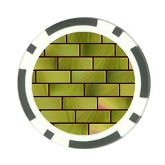 Modern Green Bricks Background Image Poker Chip Card Guard (10 Pack) by Simbadda