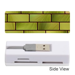 Modern Green Bricks Background Image Memory Card Reader (stick)  by Simbadda