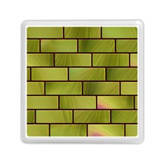 Modern Green Bricks Background Image Memory Card Reader (square)  by Simbadda