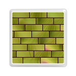 Modern Green Bricks Background Image Memory Card Reader (Square)  Front