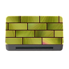 Modern Green Bricks Background Image Memory Card Reader With Cf by Simbadda