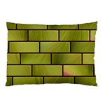 Modern Green Bricks Background Image Pillow Case (Two Sides) Back