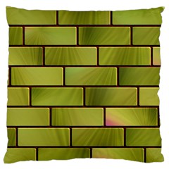 Modern Green Bricks Background Image Standard Flano Cushion Case (one Side) by Simbadda