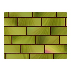 Modern Green Bricks Background Image Double Sided Flano Blanket (mini)  by Simbadda