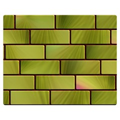 Modern Green Bricks Background Image Double Sided Flano Blanket (medium)  by Simbadda