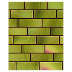 Modern Green Bricks Background Image Drawstring Bag (small)