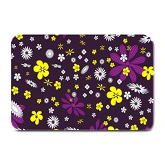 Flowers Floral Background Colorful Vintage Retro Busy Wallpaper Plate Mats by Simbadda