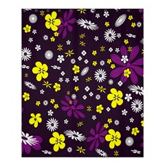 Flowers Floral Background Colorful Vintage Retro Busy Wallpaper Shower Curtain 60  X 72  (medium)  by Simbadda