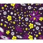 Flowers Floral Background Colorful Vintage Retro Busy Wallpaper Deluxe Canvas 14  x 11  14  x 11  x 1.5  Stretched Canvas