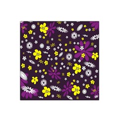 Flowers Floral Background Colorful Vintage Retro Busy Wallpaper Satin Bandana Scarf by Simbadda