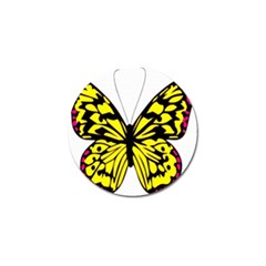 Yellow A Colorful Butterfly Image Golf Ball Marker by Simbadda