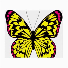 Yellow A Colorful Butterfly Image Small Glasses Cloth by Simbadda