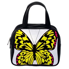 Yellow A Colorful Butterfly Image Classic Handbags (one Side) by Simbadda