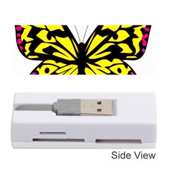 Yellow A Colorful Butterfly Image Memory Card Reader (stick)  by Simbadda