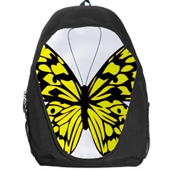 Yellow A Colorful Butterfly Image Backpack Bag by Simbadda