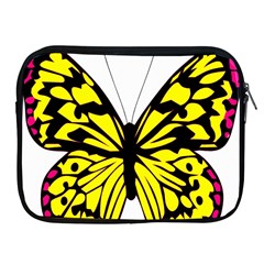 Yellow A Colorful Butterfly Image Apple Ipad 2/3/4 Zipper Cases by Simbadda