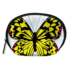 Yellow A Colorful Butterfly Image Accessory Pouches (medium)  by Simbadda