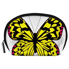 Yellow A Colorful Butterfly Image Accessory Pouches (large)  by Simbadda