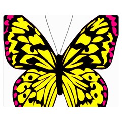 Yellow A Colorful Butterfly Image Double Sided Flano Blanket (medium)  by Simbadda