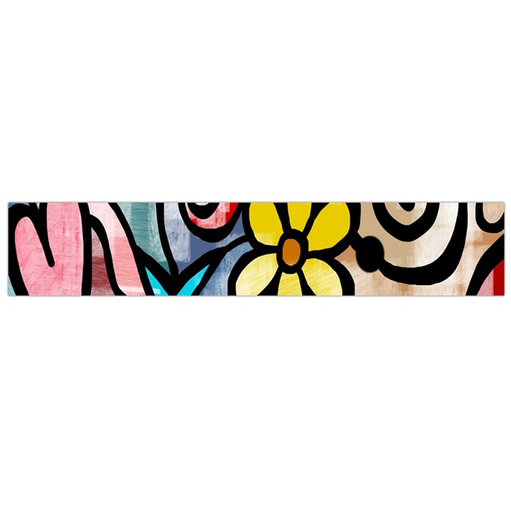 Digitally Painted Abstract Doodle Texture Flano Scarf (Large)