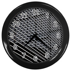 Abstract Architecture Pattern Wall Clocks (black) by Simbadda